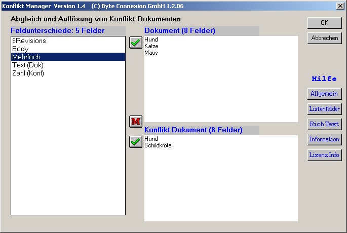 Screenshot Konflikt Manager